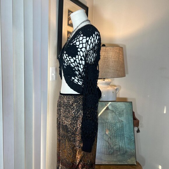 Romy Grunge Crochet Knit Cardigan - Picture 2 of 4
